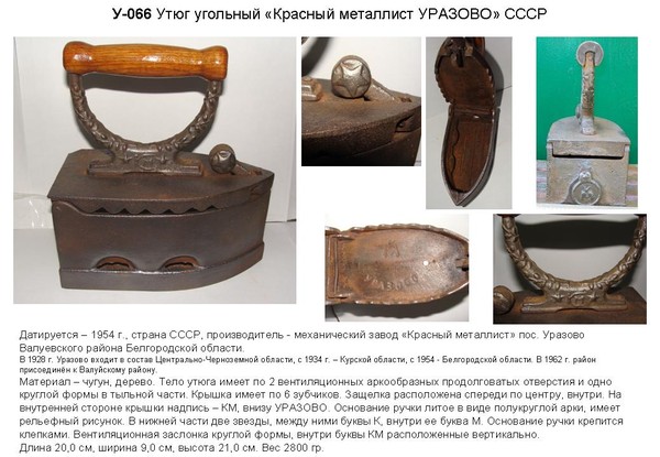 Irons museum. Collecting vintage irons. History of ironing. История глажения. Утюг на углях. Белгородская область. Механический завод "Красный металлист" п. Уразово Валуевского района