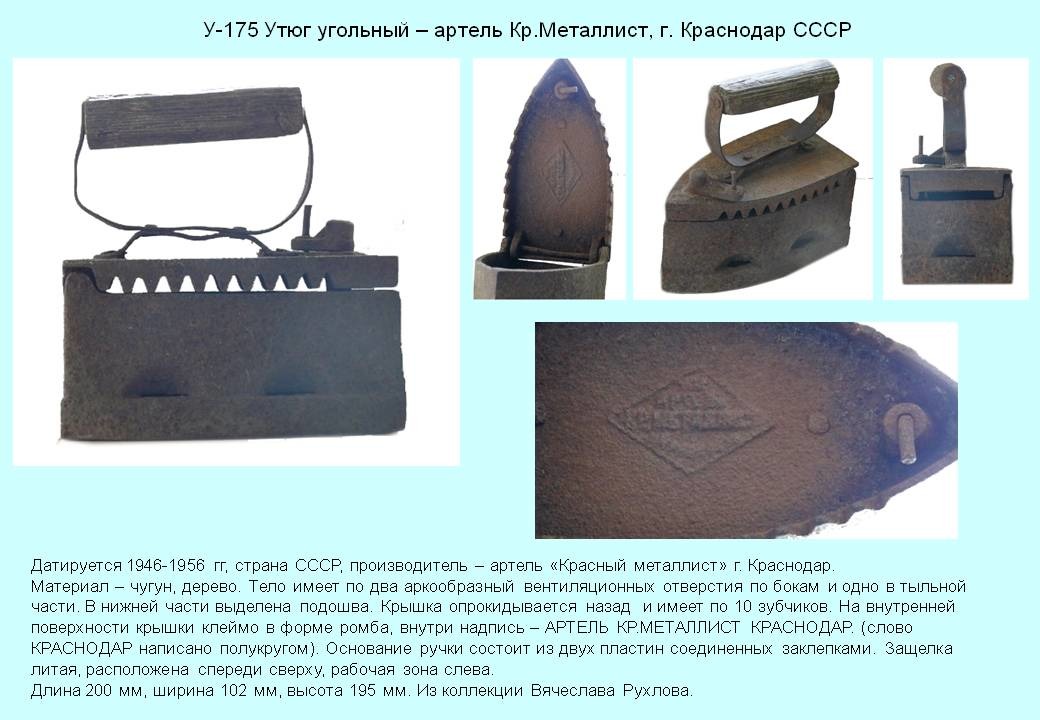 Irons museum. Collecting vintage irons. History of ironing. История глажения. Утюги на углях. Артель "Красный металлист" г. Краснодар.