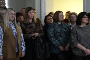 Открытие выставки БелРООК и БСФ в Академии управления при Президенте Республики Беларусь